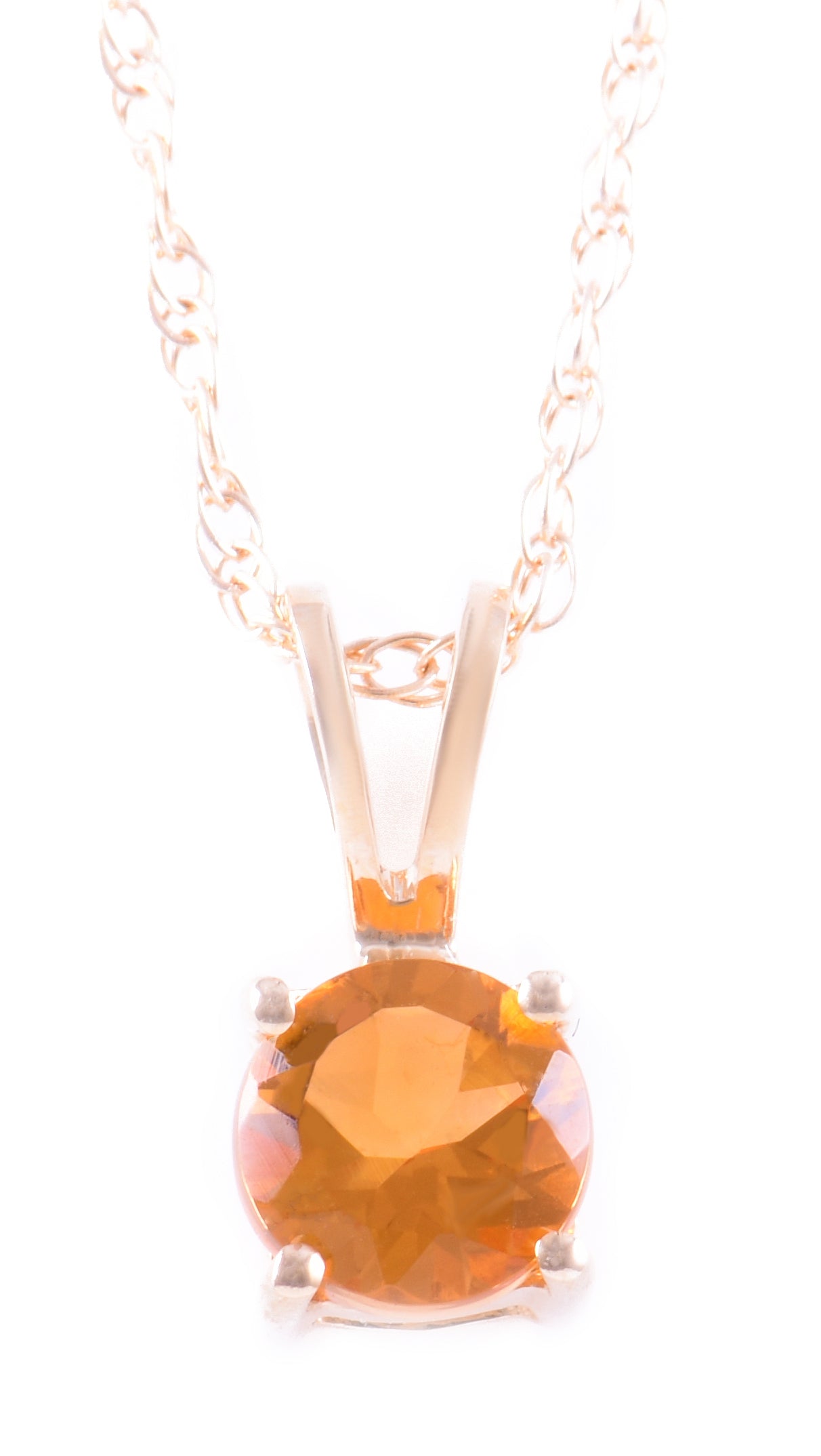 Classic Citrine Necklace - Colored Stone Necklace