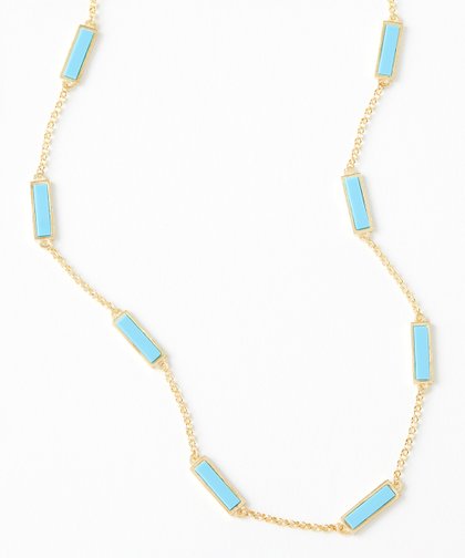 Link Turquoise Necklace - Colored Stone Necklace