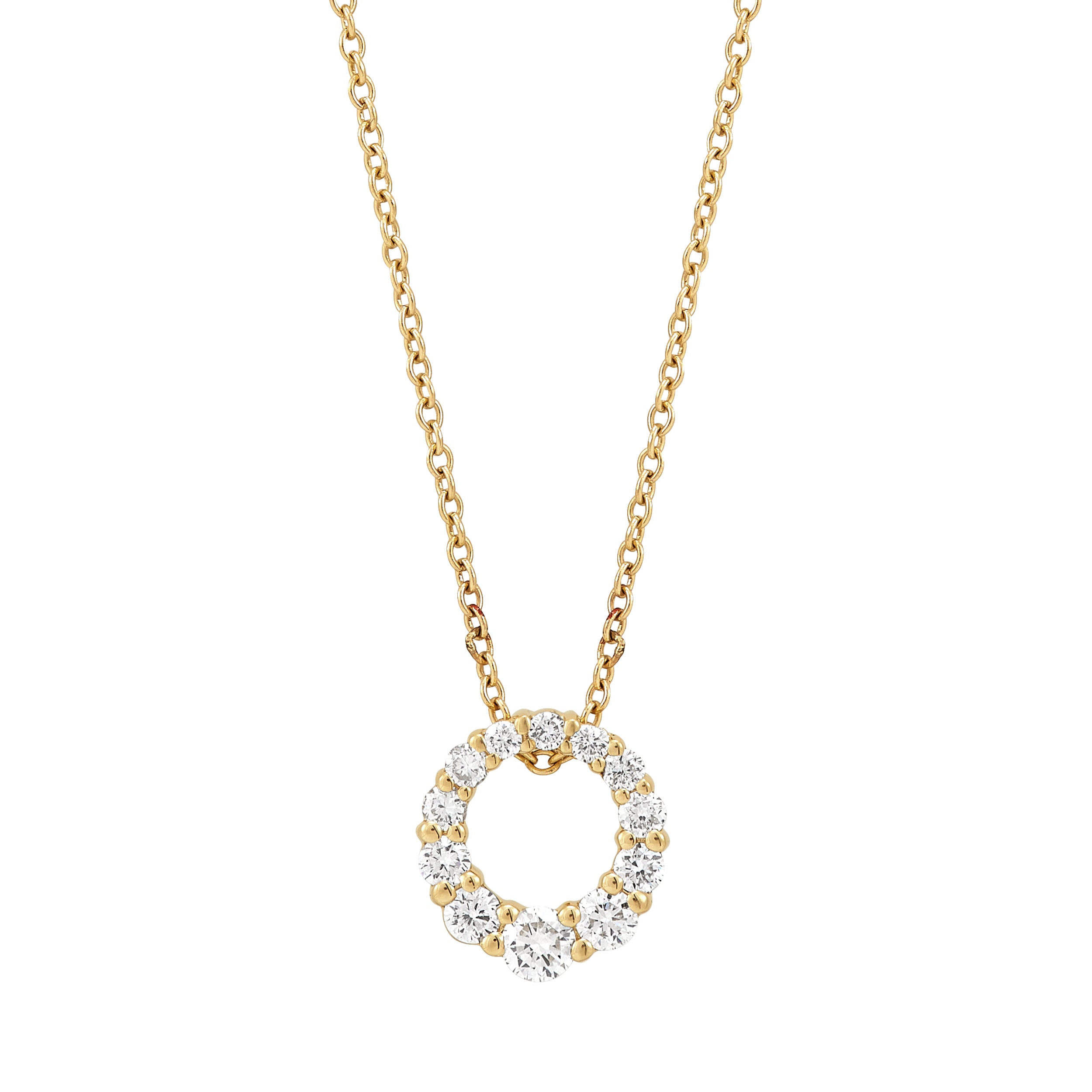 New Born Diamond Solitaire Necklace - Diamond Necklaces