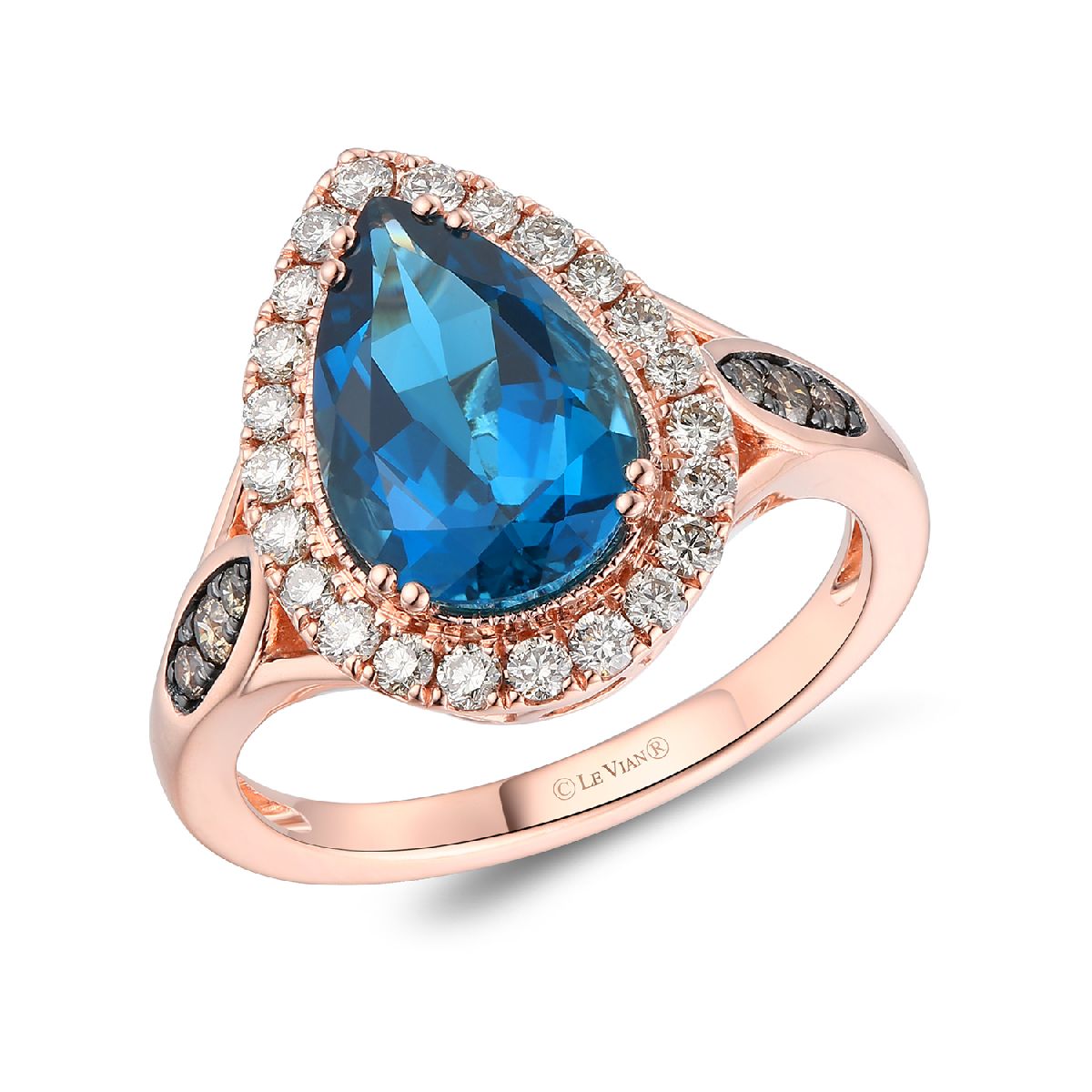 Classic Diamonds Ring - Colored Stone Rings - Womens