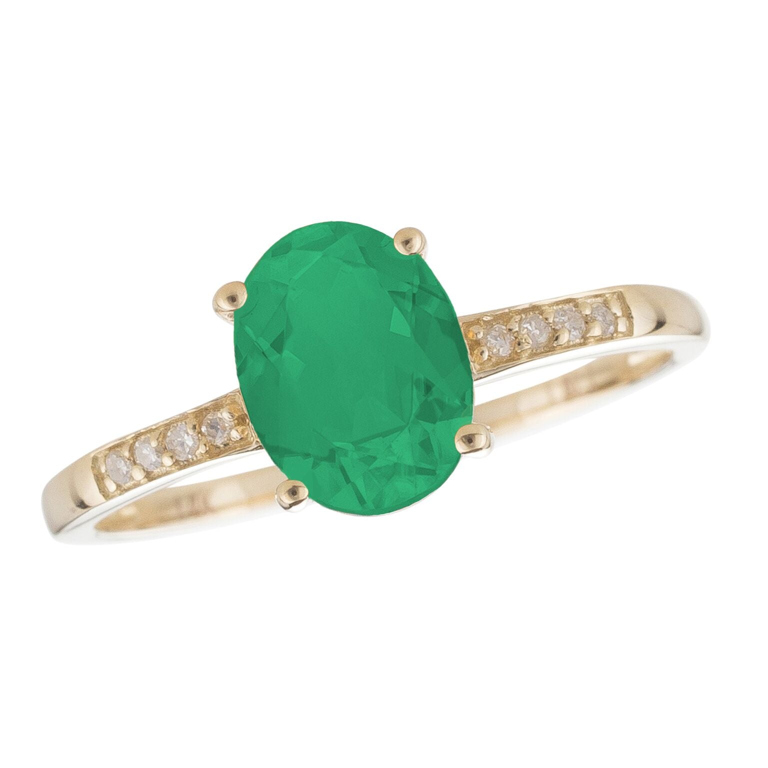 Classic Emerald Ring - Colored Stone Rings - Womens