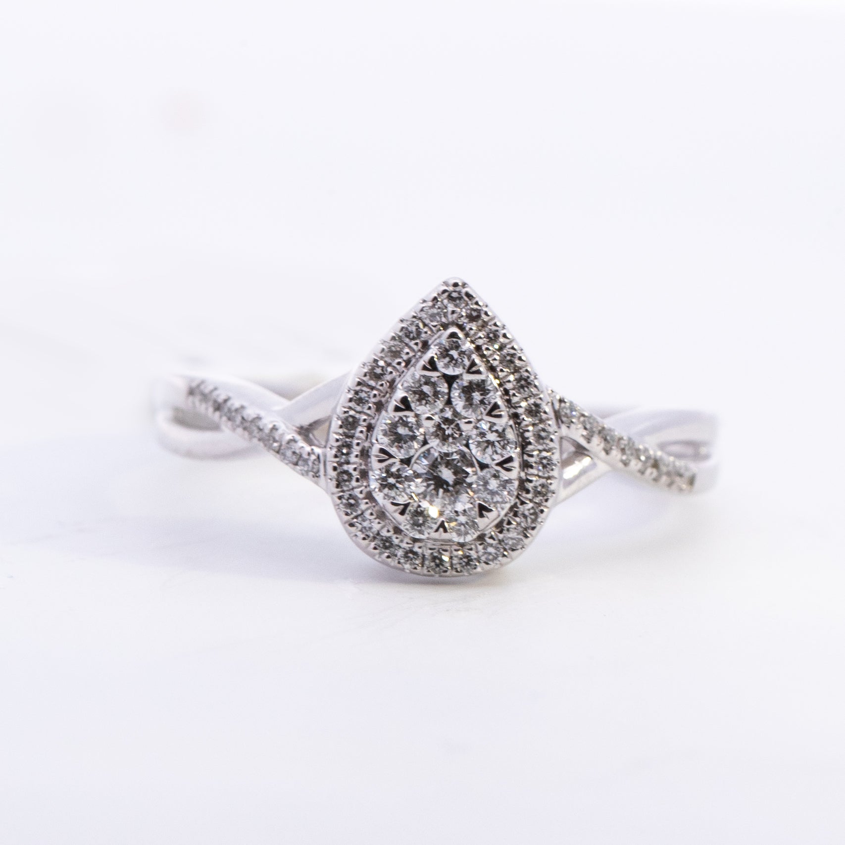 Cluster Entwined Engagement Ring - Diamond Engagement Rings