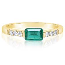 Inspired Emerald Ring - Colored Stone Rings - Womens