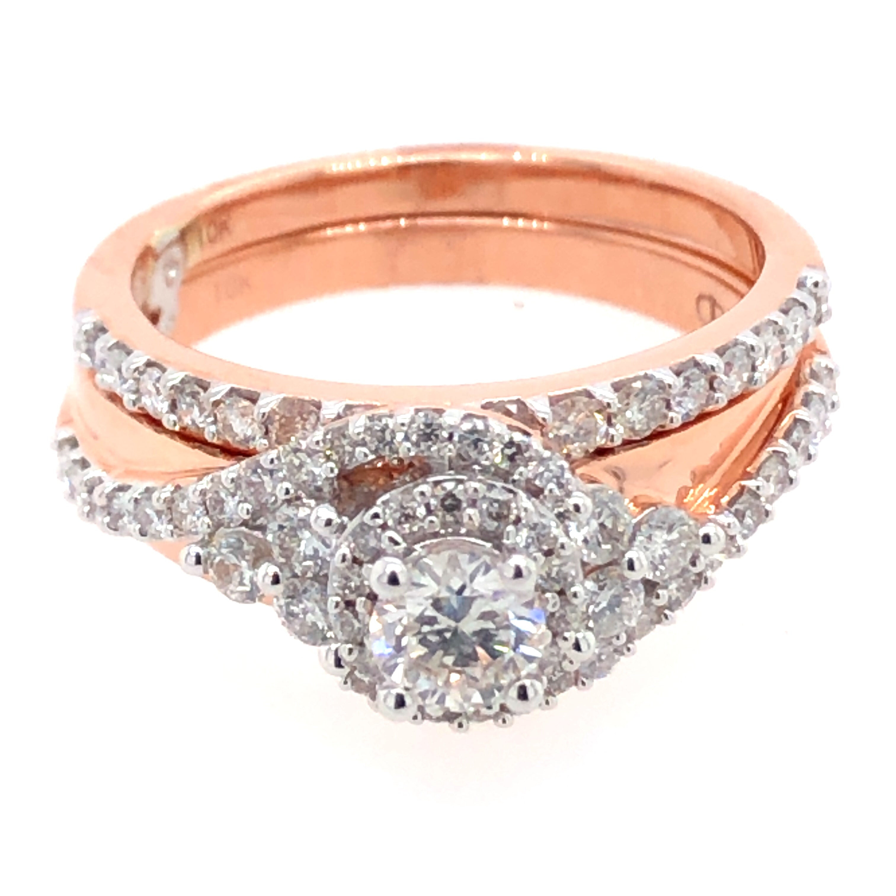 Halo Inspired Engagement Ring - Diamond Engagement Ring Set