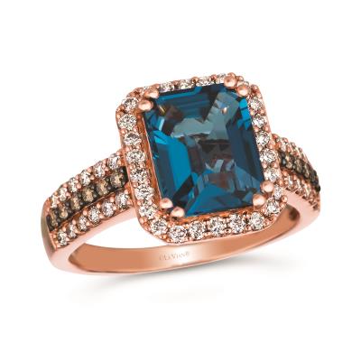 Radiant Topaz Ring - Colored Stone Rings - Womens